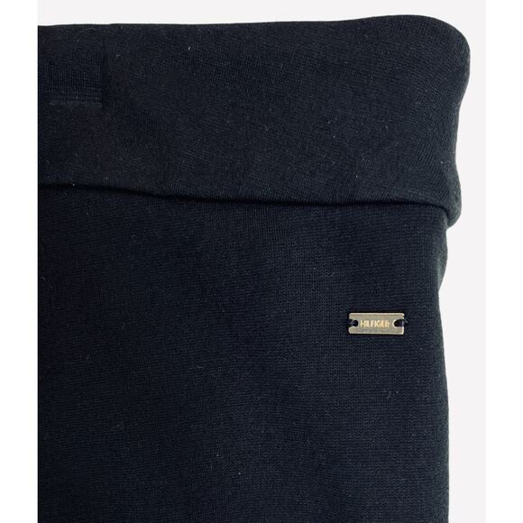 Tommy Hilfiger Pants Womens XL Black Pull-On Ponte Knit Creased Front Legs - Picture 4 of 10